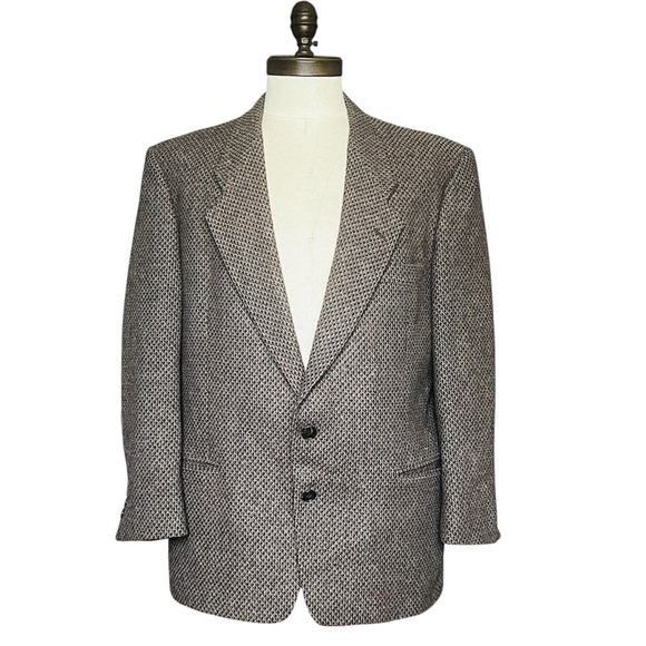 Pierre Cardin Vintage 100% Wool Grey Blazer Classic Preppy Retro Grandpa Unisex - Picture 1 of 13